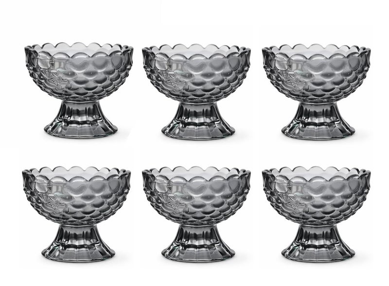 WRINGO 200 ML Ice Cream Glasses Cups Dishes for Desserts, Milkshake,Fruit and Pudding Glass Serving Bowls, Perfect for Home, Restaurants and Parties Dishwasher Safe (Set of 6) (WA-11) - Image 1