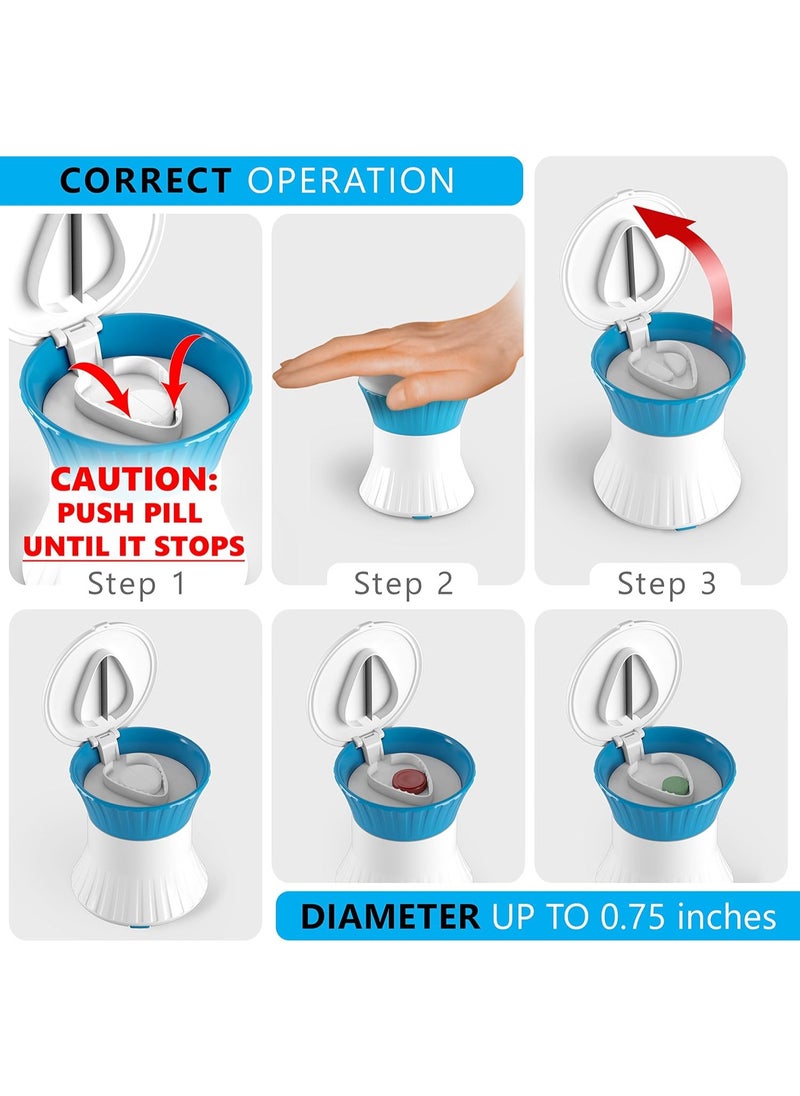 URGAID - Pill Crusher Cutter Splitter Grinder 3 in 1 Tablet Cutter with Small Pill Box Container - Image 1