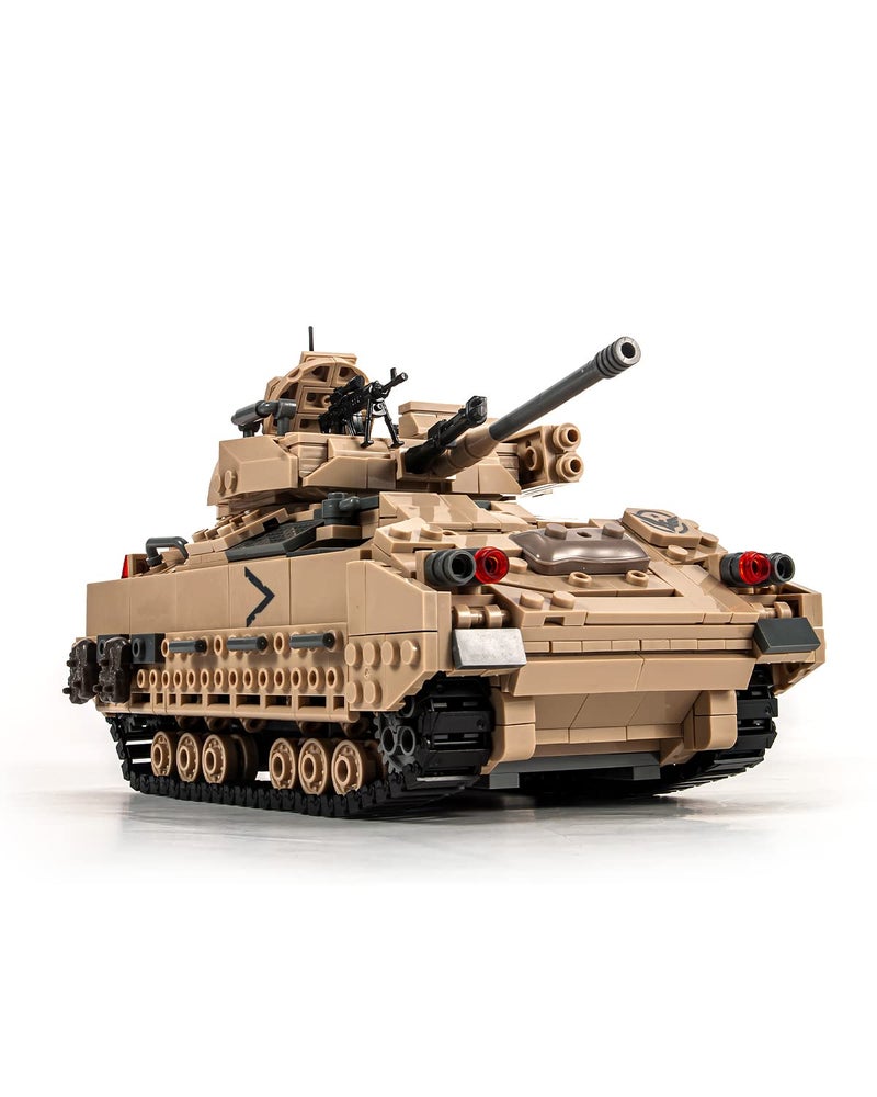 dOvOb Military M2 Bradley Tank Building Set (1350 PCS), Infantry Fighting Vehicle Army Construction Model Toy for Adult or Kid Gift - Image 1