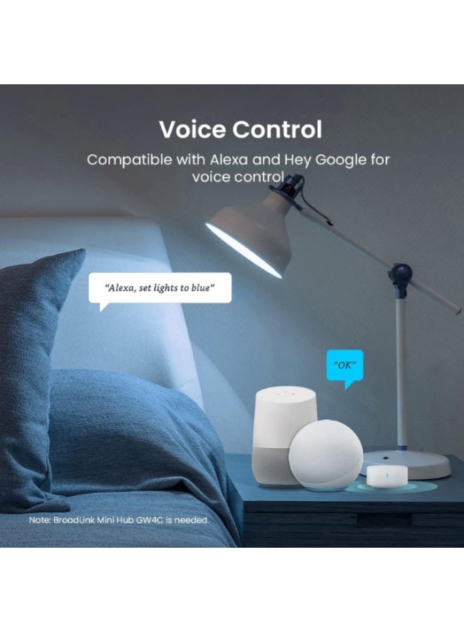 برودلينك طقم بداية لمبة BroadLink E27 الذكية – RGB، بلوتوث منخفض الطاقة (BLE)، متوافق مع Alexa وGoogle  - Image 2