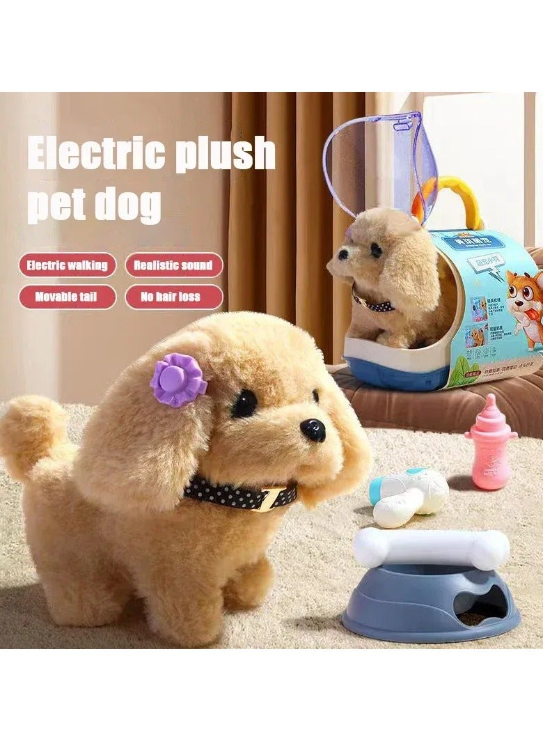 BLOOMING TIME Interactive Electronic Dog – Walking, Barking & Tail Wagging Golden Retriever Toy for Kids, Adorable Golden Retriever Style with Dog Cage & Call Function – Perfect Birthday & Holiday Gift - Image 2
