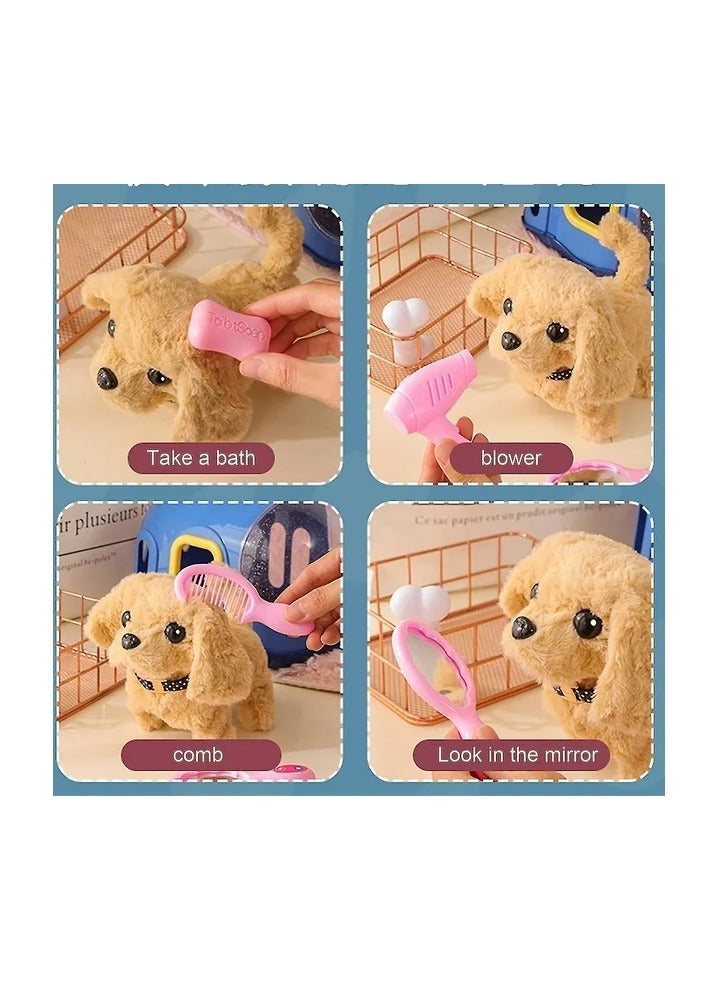 BLOOMING TIME Interactive Electronic Dog – Walking, Barking & Tail Wagging Golden Retriever Toy for Kids, Adorable Golden Retriever Style with Dog Cage & Call Function – Perfect Birthday & Holiday Gift - Image 5
