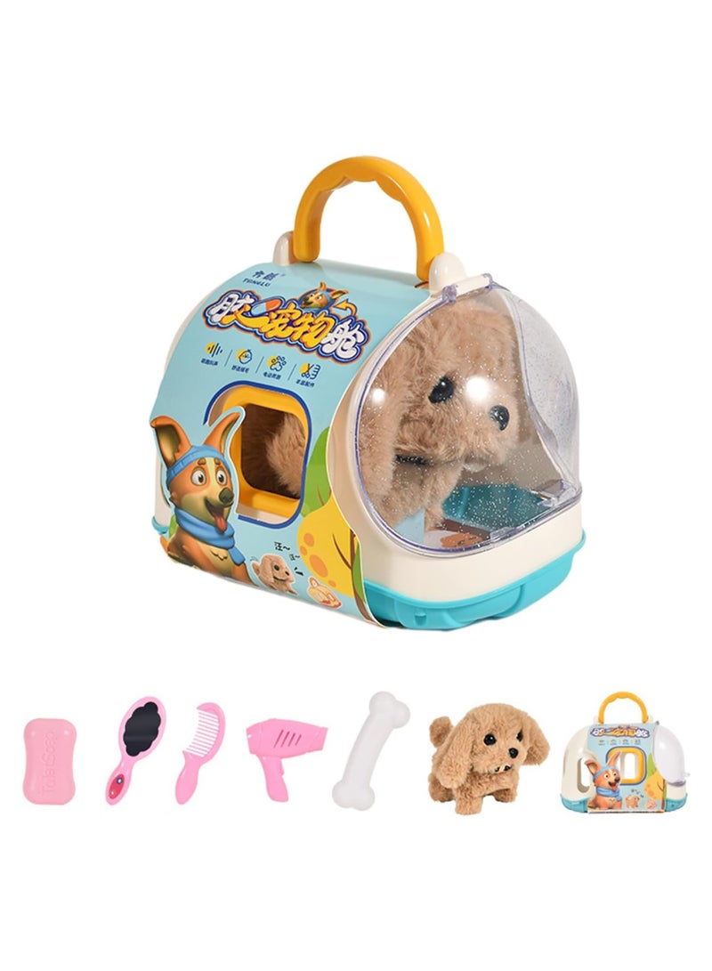BLOOMING TIME Interactive Electronic Dog – Walking, Barking & Tail Wagging Golden Retriever Toy for Kids, Adorable Golden Retriever Style with Dog Cage & Call Function – Perfect Birthday & Holiday Gift - Image 1