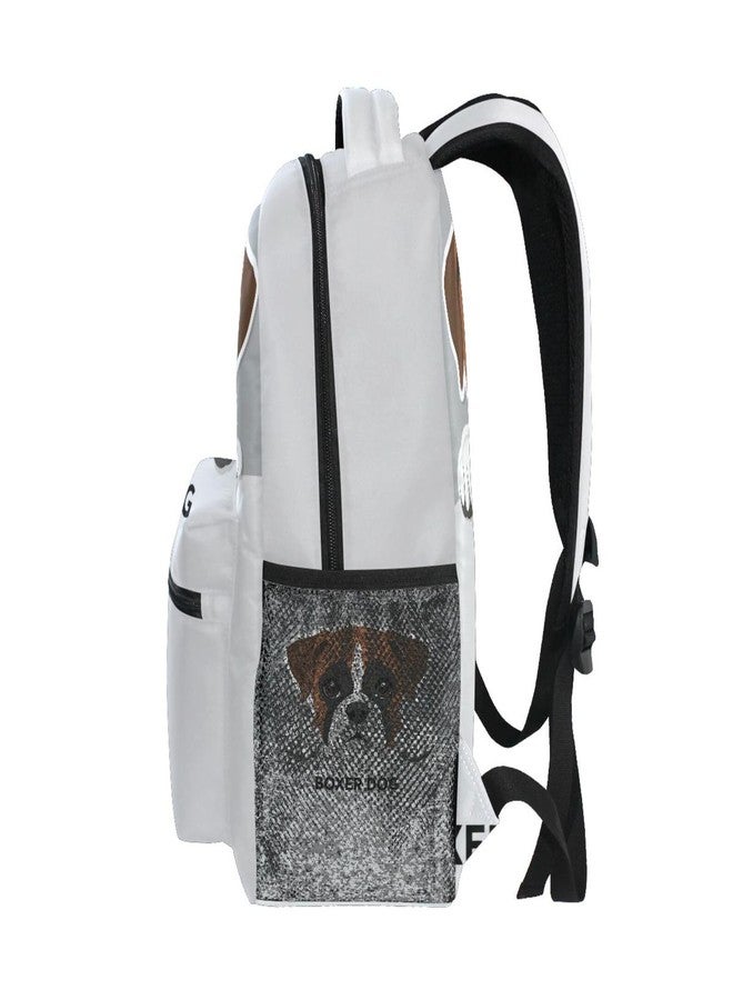 Pfrewn Dog pattern Backpacks for Girls Boys Kids Women Men Boxer Dog School Book Bag Casual Travel Camping Daypack - Image 5