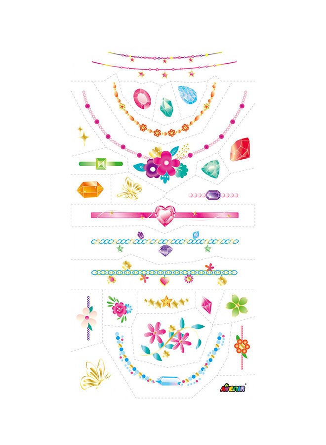 Avenir Tattoo Sticker Jewelry 50pc Set of Temporary Tattoos High-quality Water-based Ink Safe and Easy to Apply and Remove Lasts 3-5 Days for Kids 3+ - Image 5