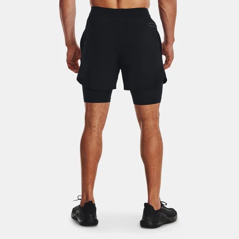 UNDER ARMOUR Men's Peak Woven 2-in-1 Running Shorts