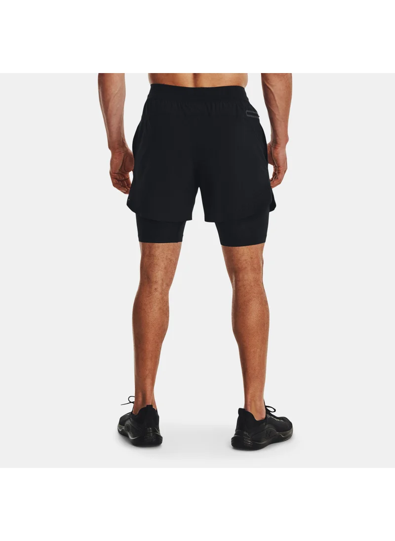 UNDER ARMOUR Men's Peak Woven 2-in-1 Running Shorts