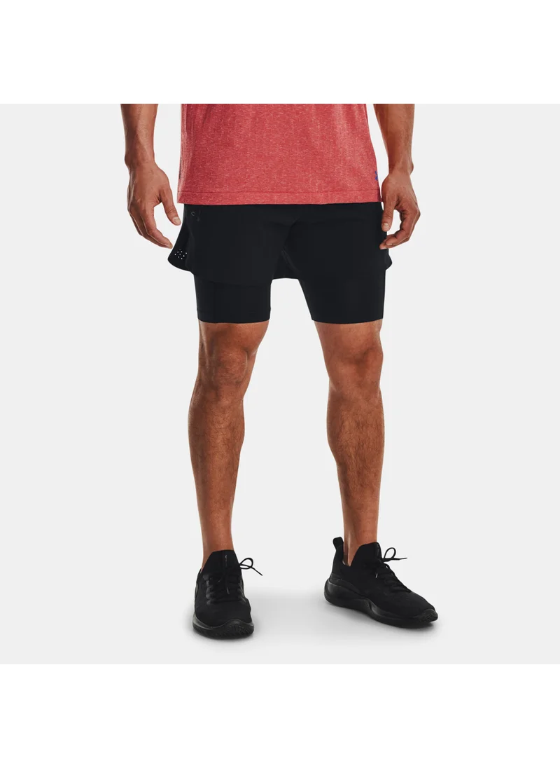 UNDER ARMOUR Men's Peak Woven 2-in-1 Running Shorts
