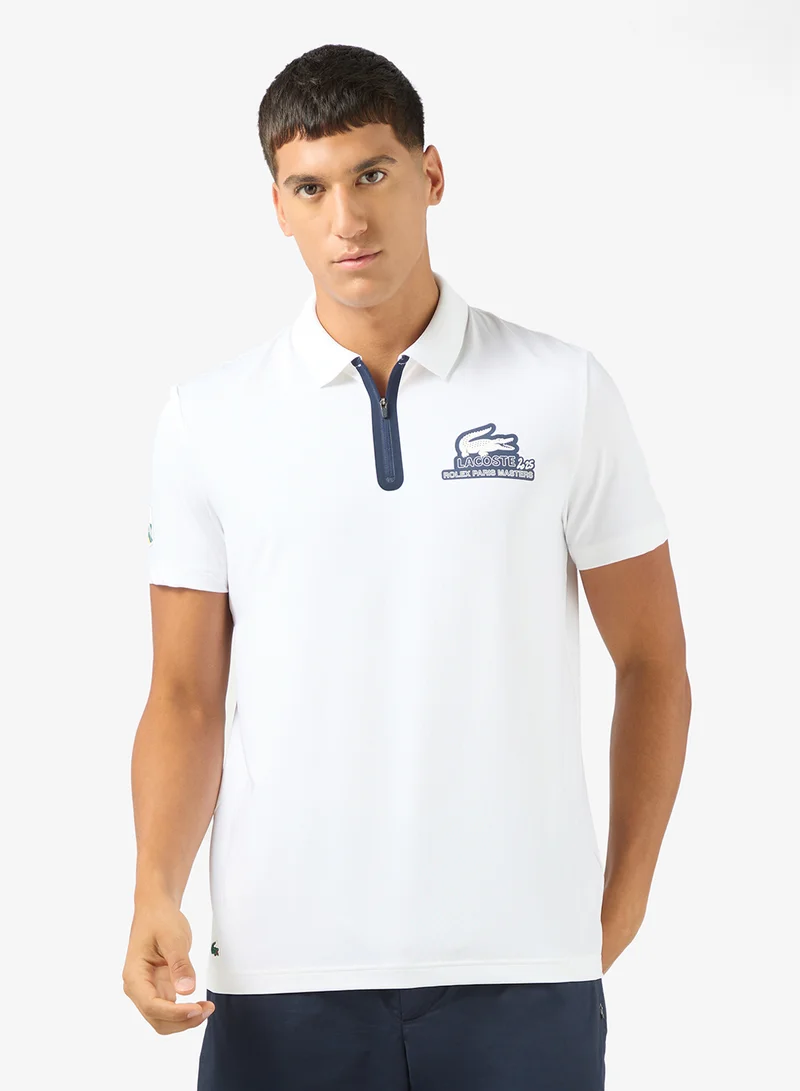 LACOSTE Logo Stripe Sport Polo