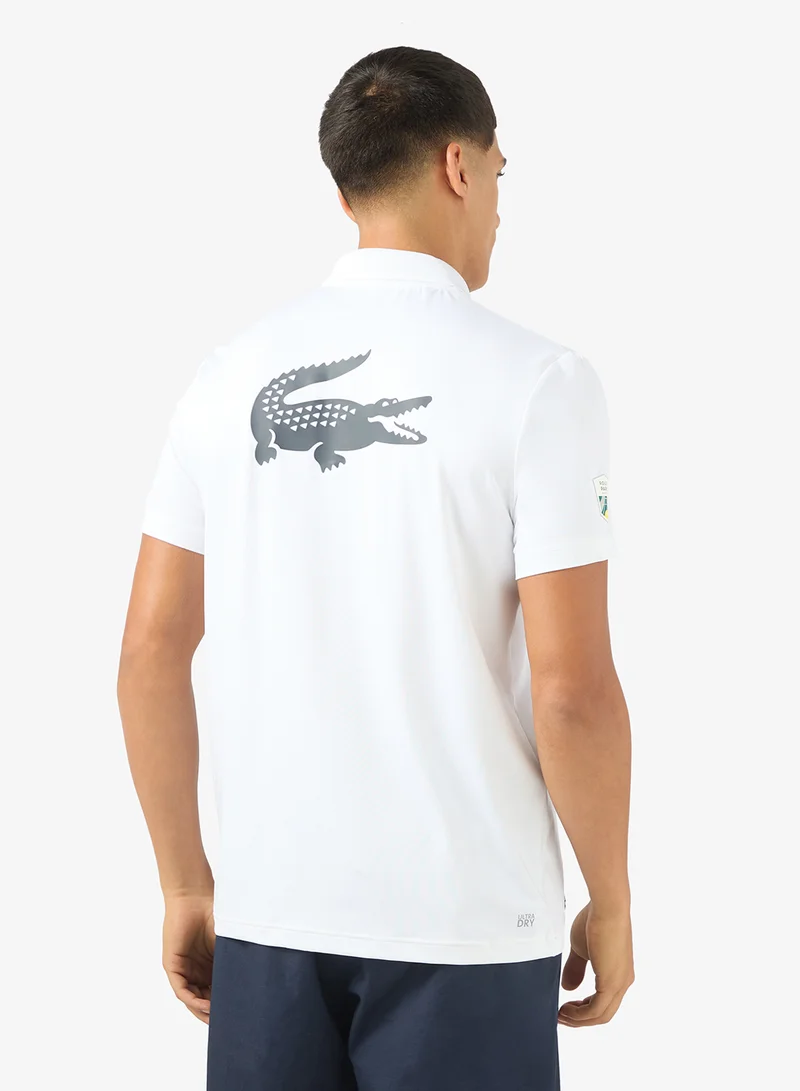 LACOSTE Logo Stripe Sport Polo