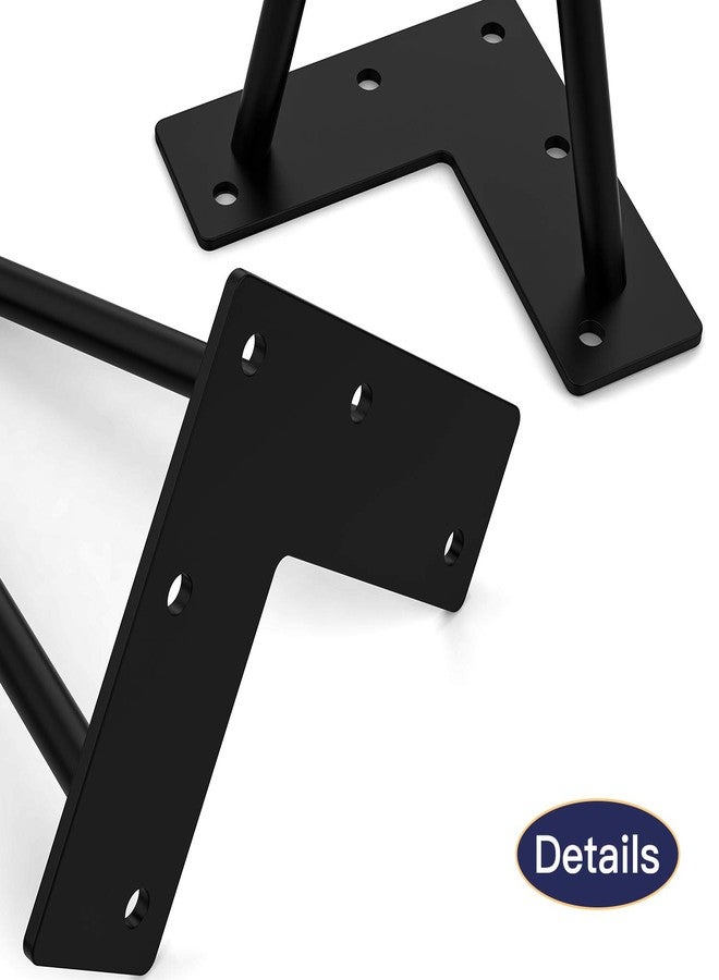 Orgerphy 12” Black Hairpin Furniture Legs(4PCS) | Heavy-Duty Hairpin Legs End Table Legs| with Screws and 4pcs Bonus Rubber Floor Protectors | Metal Table Legs Desk Legs Furniture Legs for DIYers - Image 4
