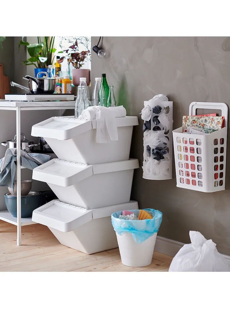 White Plastic Bag Dispenser for Kitchen  - Image 3