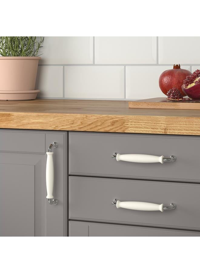 Zaboon Handle, off-white/chrome-plated, 141 mm - Image 2