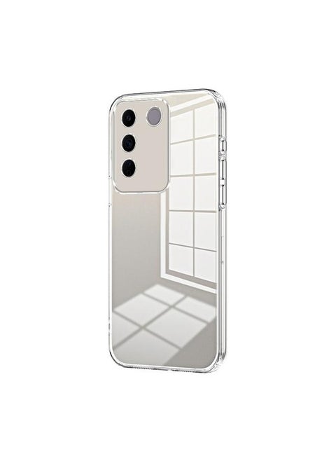 For vivo S16e / V27e Transparent Plating Fine Hole Phone Case(Transparent)