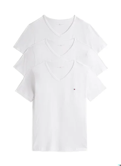TOMMY HILFIGER 3-Pack Signature V-Neck Lounge T-Shirts.