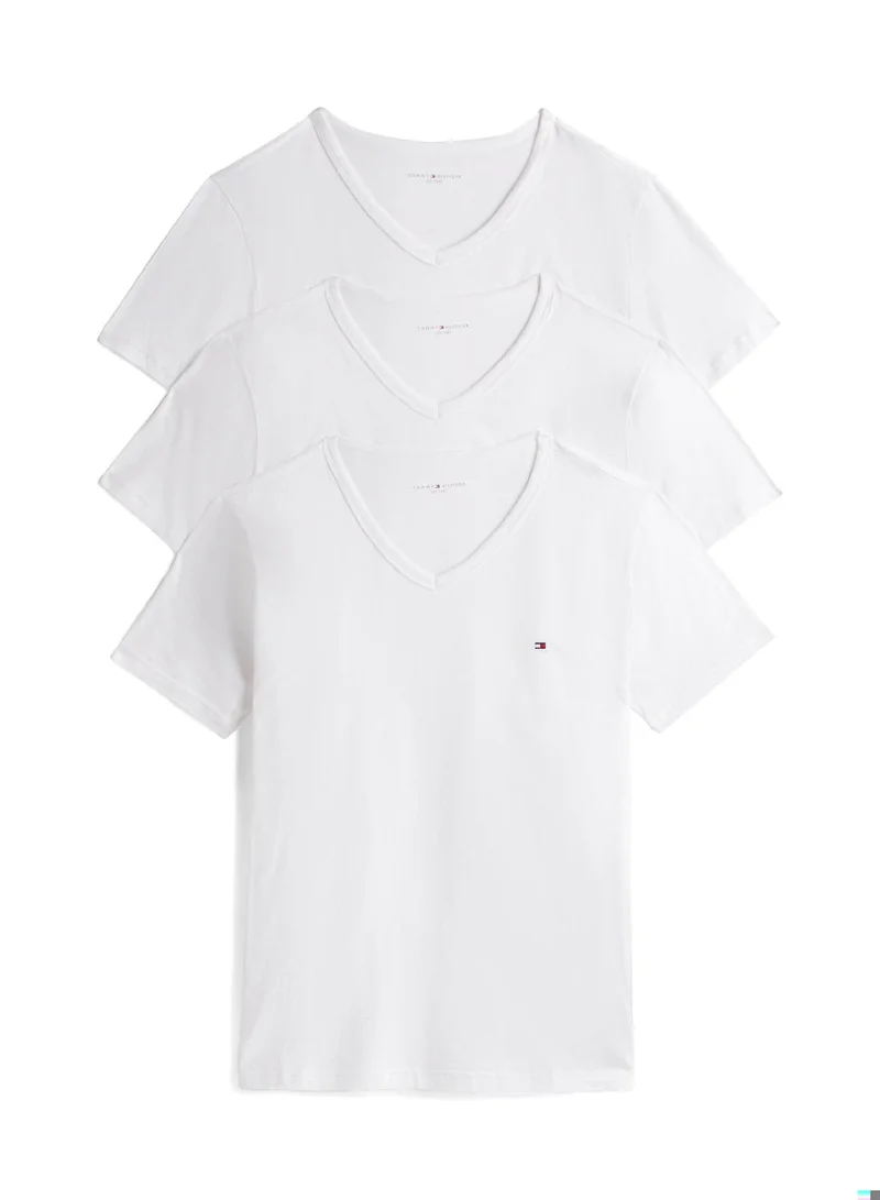 TOMMY HILFIGER 3-Pack Signature V-Neck Lounge T-Shirts.
