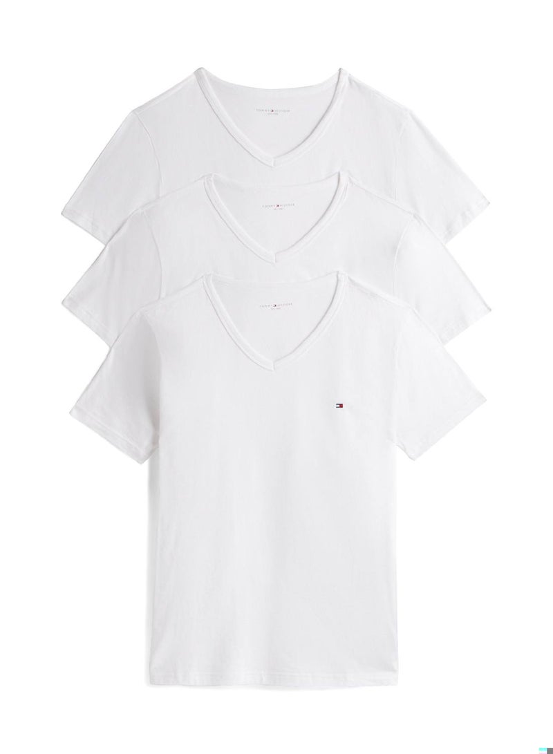 TOMMY HILFIGER 3-Pack Signature V-Neck Lounge T-Shirts. - Image 1