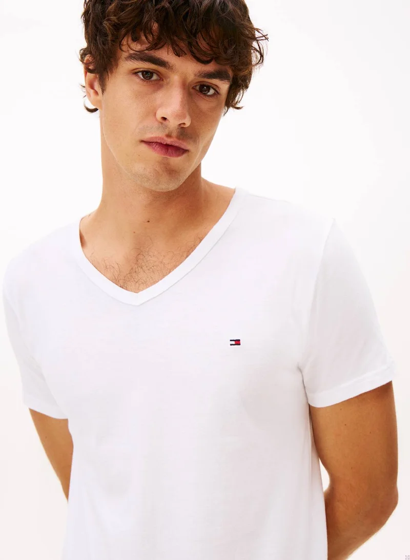 TOMMY HILFIGER 3-Pack Signature V-Neck Lounge T-Shirts.