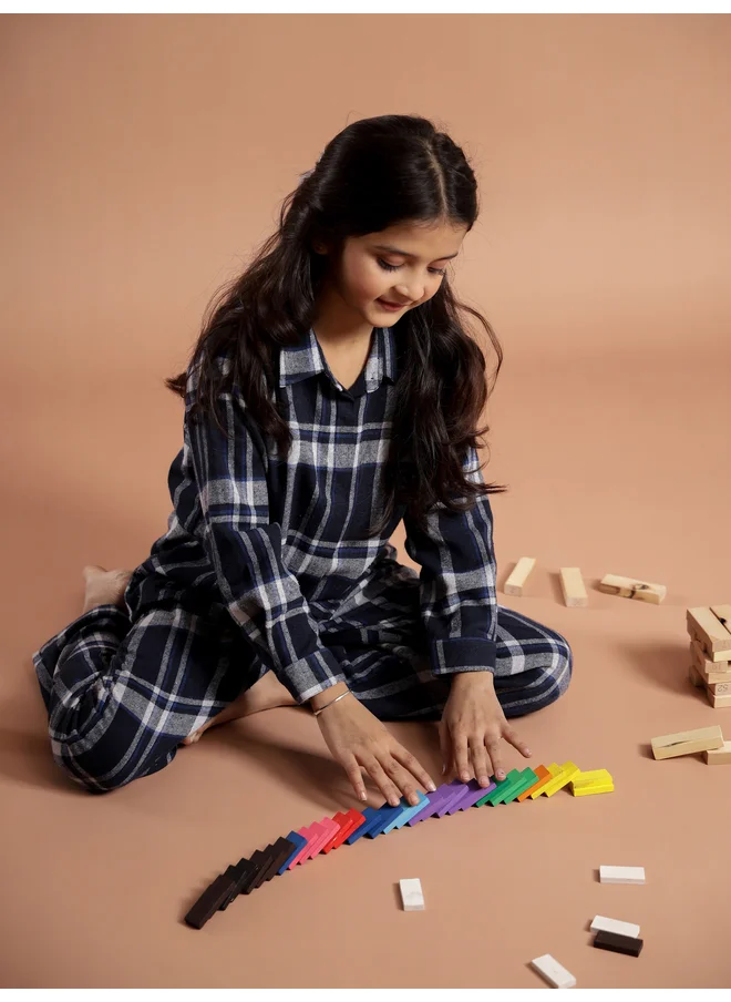 سانسكريتي هومز Sanskrutihomes Checked Pure Cotton Shirt and Pyjama Set