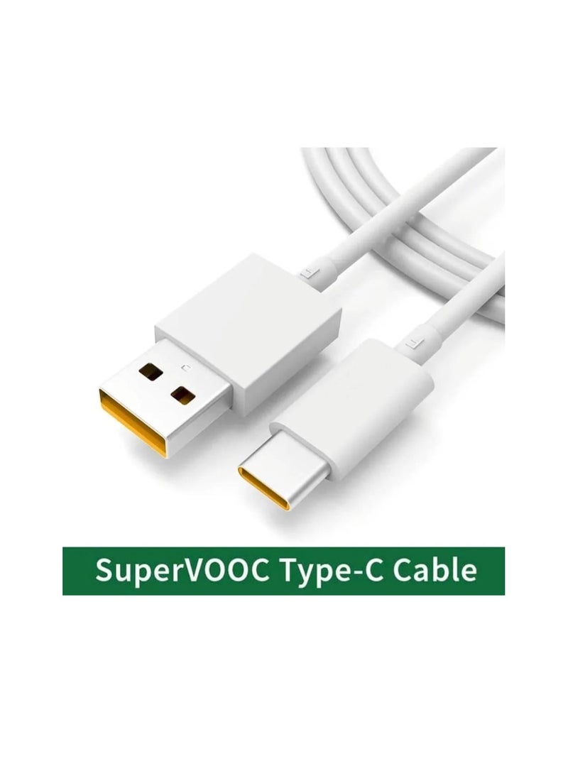 Super - Original Vooc cable Super Vooc USB Type C Cable For OPPO Reno K5 K3 Find X A11 R17 VOOC Flash Charger Cable Super Flash Charging Type C Charger Wire - Image 1
