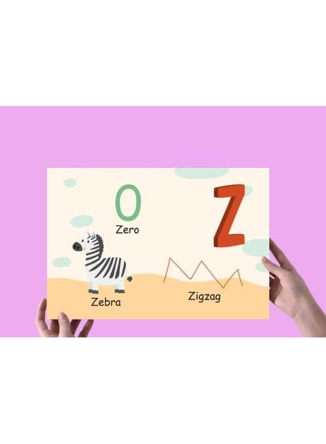 Funz Z Alphabet Letter Printed Boards Animal Pattern Frames Matching Puzzle Game Educational Preschool Learning Toys Gift For Preschool Kids Size 45*30Cm  - Image 4