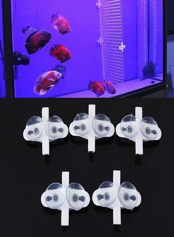 VAYINATO® Aquarium Glass Divider Clip (Pack of 5) | White Plastic Tank Partition Clamp Holder for Fish Tank Separation | Aquarium Divider Support Clips - Image 1