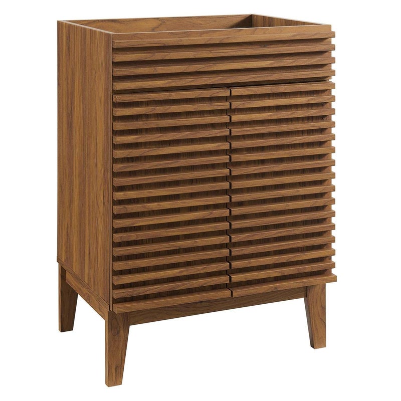 Modway Render 235 Bathroom Vanity in Walnut Sink Basin Not Included