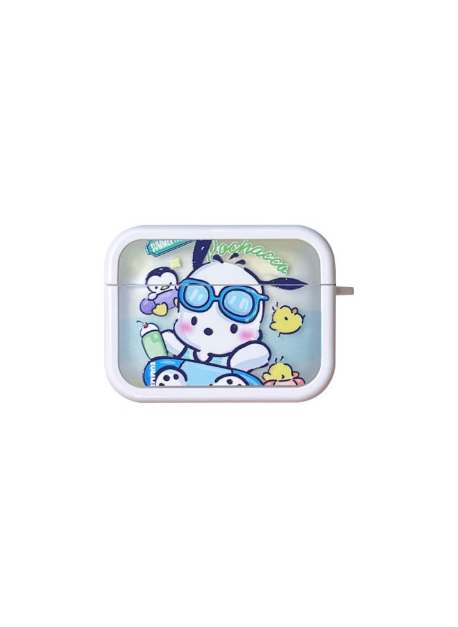 Generic - Applicable To AirPods Pro2 Earphone Cover Two-in-one Cartoon Soft Case For Apple1/2/3 Generation Wireless Bluetooth Cross-border-Color:Two-in-one Soft Case-glasses Paqia Dog-Model:AirPods Third Generation (protective Cover) - Image 1
