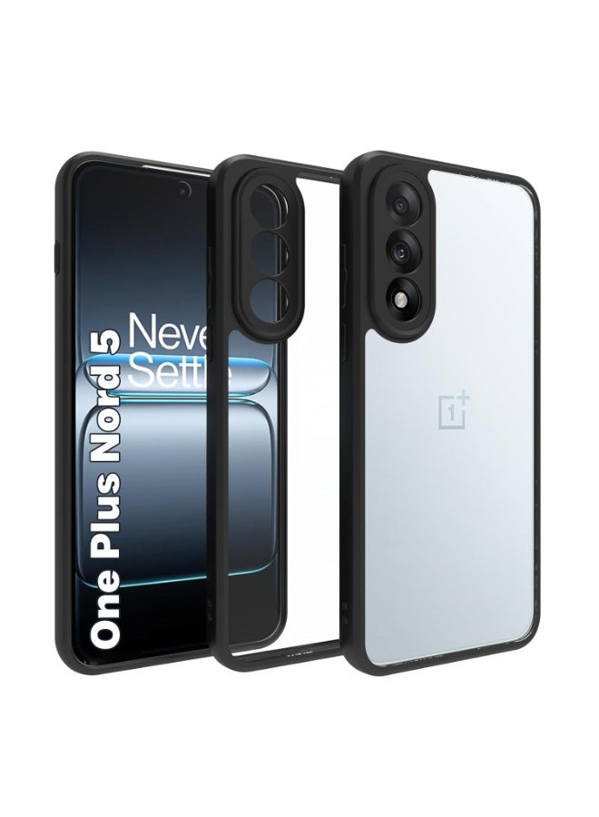 Case for OnePlus Nord 5 Shockproof Crystal Clear Hard Back Cover Anti-Yellowing Case 360 Degree Protection TPU Bumper Transparent Back Cover Case for OnePlus Nord 5 - Image 1