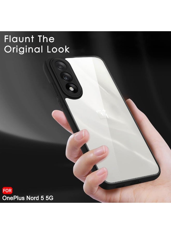 Case for OnePlus Nord 5 Shockproof Crystal Clear Hard Back Cover Anti-Yellowing Case 360 Degree Protection TPU Bumper Transparent Back Cover Case for OnePlus Nord 5 - Image 5