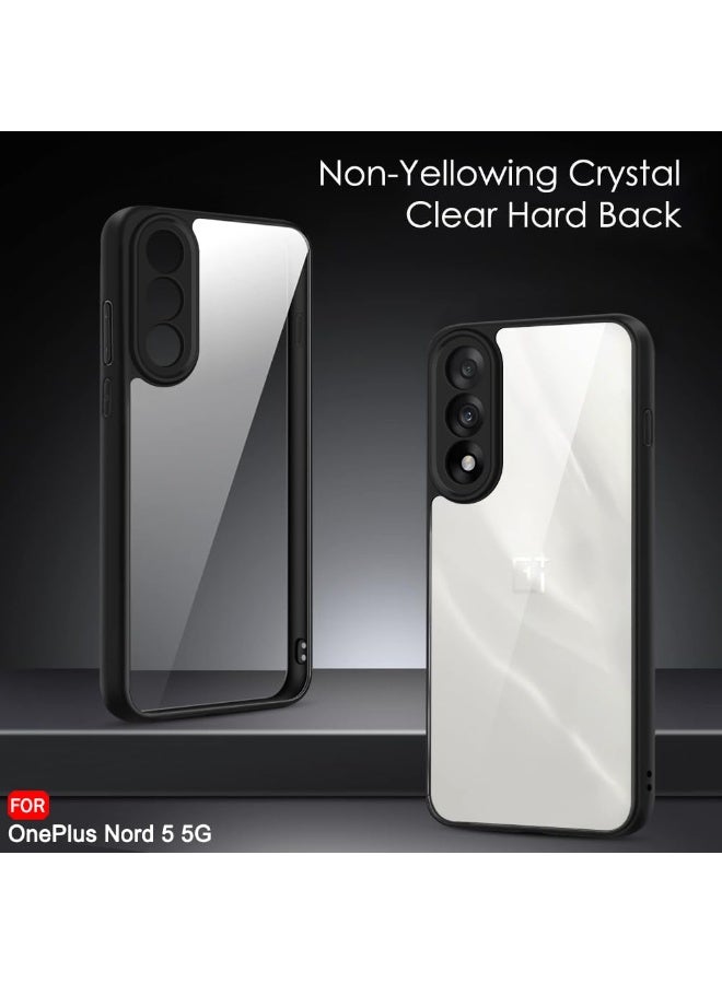 Case for OnePlus Nord 5 Shockproof Crystal Clear Hard Back Cover Anti-Yellowing Case 360 Degree Protection TPU Bumper Transparent Back Cover Case for OnePlus Nord 5 - Image 3