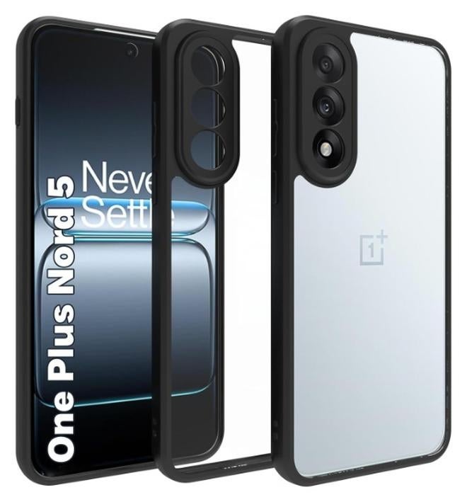 جراب لهاتف OnePlus Nord 5، جراب خلفي صلب شفاف مقاوم للصدمات، جراب مضاد للاصفرار، حماية 360 درجة، جراب خلفي شفاف من مادة TPU لهاتف OnePlus Nord 5 - Image 1