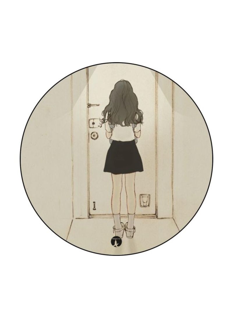 RKN Girl Printed Mouse Pad  Beige/Black