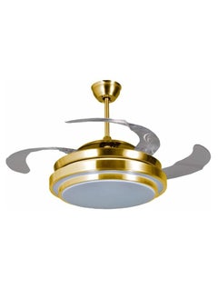 MODI LED ceiling light with fan adjustable 3 color change with remote control gold color  - Image 1