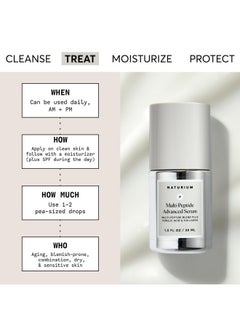 NATURIUM Multipeptide Advanced Serum Firming & Smoothing Face Serum For Fine Lines & Wrinkles With Advanced Multipeptide Blend 1 Oz  - Image 2