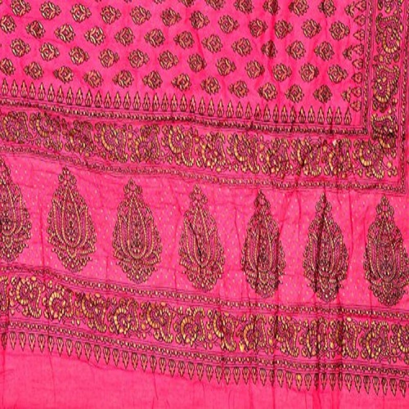 SVT Traditional Famous Jaipuri Beautiful Floral Print in Multi Pink Jaipuri RajaiRazaiQuilt Twin SizeTwin Size Bed QuiltComforterAC QuiltAC Comforter - Image 2