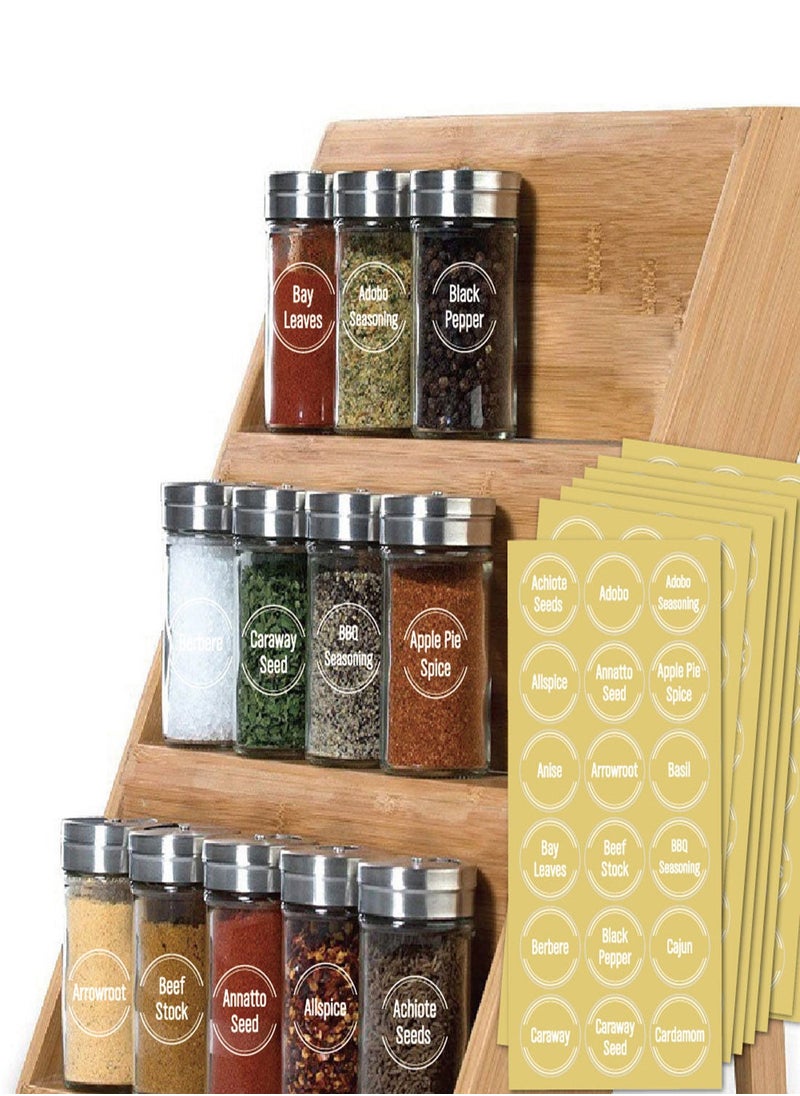 Y&D Kitchen Labels, 144 Clear Round Spice White Preprinted Seasoning Label Stickers Blank Stickers, Waterproof, Write On, Reusable for Jar Organization Storage  - Image 5