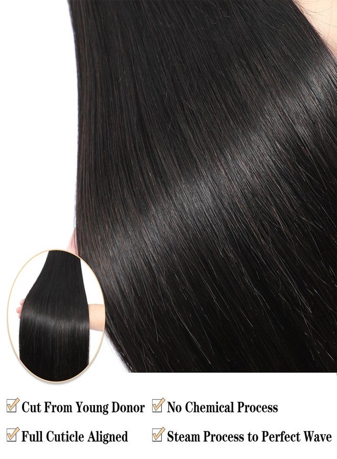 ROYAL IMPRESSION 12A Brazilian Straight Human Hair Bundles 10" 12" 14" 300g 100% Unprocessed Brazilian Virgin Hair Straight Weave 3 Bundles Deals Human Hair Natural Color - Image 3