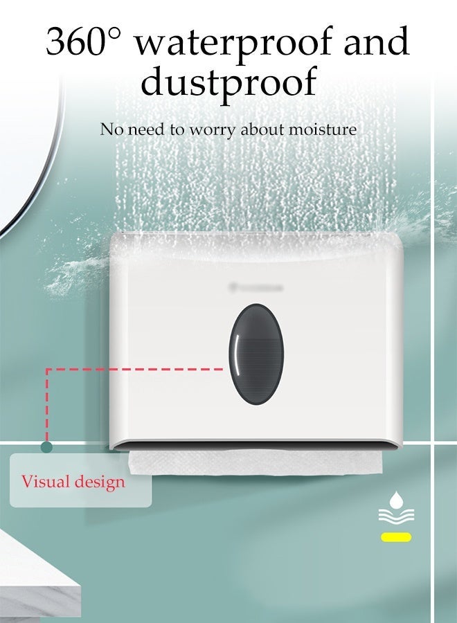 DUNISO Wall Mounted Waterproof Toilet Paper Holder with viewing window,Multifunctional Tissue Box ,Compatible with Roll Paper ,No Hole Punching - Image 5