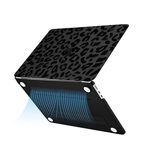 MOSISO Compatible with MacBook Air 13 inch Case 2025 2024 2023 2022 M4 A3240 M3 A3113 M2 A2681, Leopard Grain Hard Case&Keyboard Skin&Screen Film Compatible with MacBook Air 13.6 inch Case, Black - Image 4