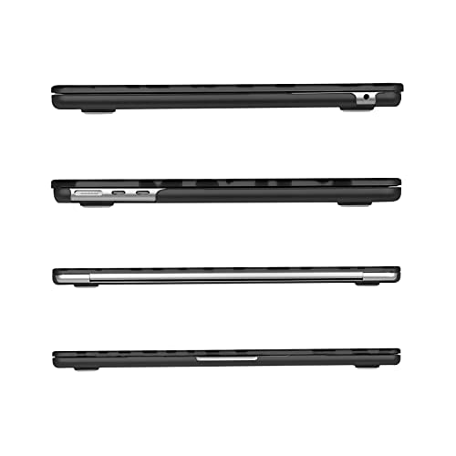 MOSISO Compatible with MacBook Air 13 inch Case 2025 2024 2023 2022 M4 A3240 M3 A3113 M2 A2681, Leopard Grain Hard Case&Keyboard Skin&Screen Film Compatible with MacBook Air 13.6 inch Case, Black - Image 5