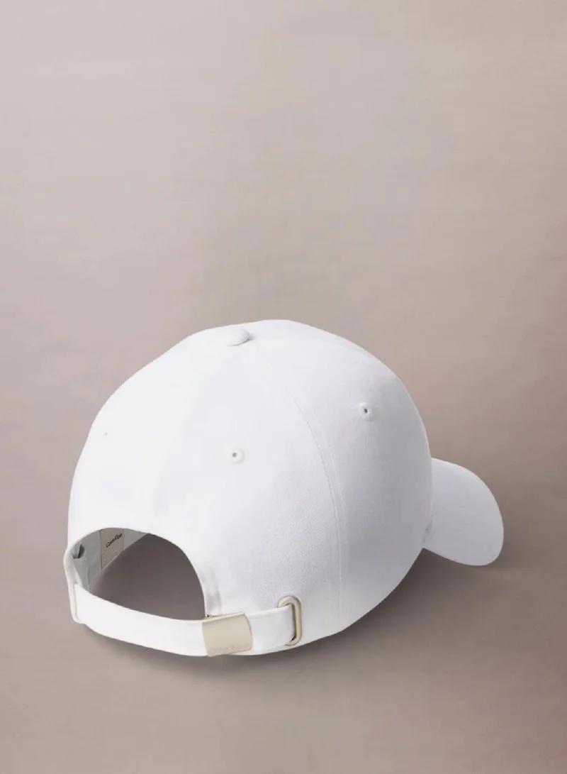 Calvin Klein Bright White Embroidered Monologo Baseball Cap for Women | Best Price UAE