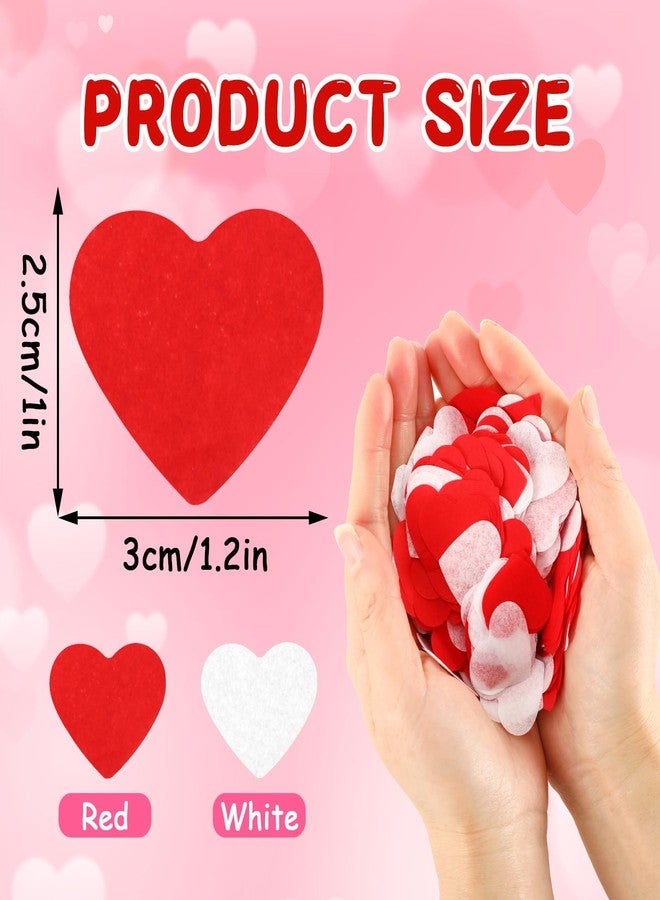 MARFOREVER Red and White Heart Confetti, Valentine's Day Table Decorations, Heart Shaped Glitter Sprinkles for Tables, Metallic Sequins for Party Centerpieces - Image 3