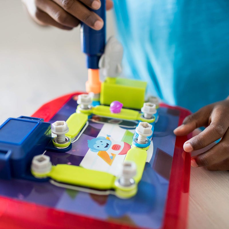 Educational Insights Design & Drill Space Circuits, Beginning Circuit Building Science Kit, STEM Toy, 52 Assorted Pieces with Kid-Friendly Power Drill & 20 Challenges for Kids Boys & Girls, Ages 5+ - Image 2