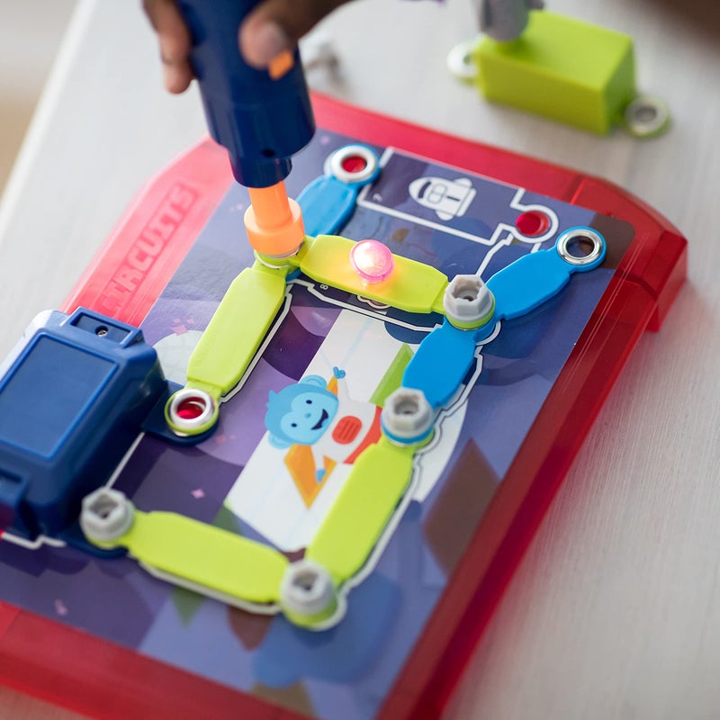 Educational Insights Design & Drill Space Circuits, Beginning Circuit Building Science Kit, STEM Toy, 52 Assorted Pieces with Kid-Friendly Power Drill & 20 Challenges for Kids Boys & Girls, Ages 5+ - Image 3