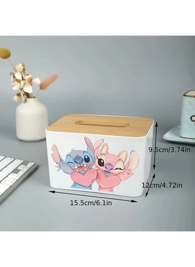 Disney Stitch Lilo Heart Tissue Box Holder Love Steiff Plastic Storage Organizer - Image 4