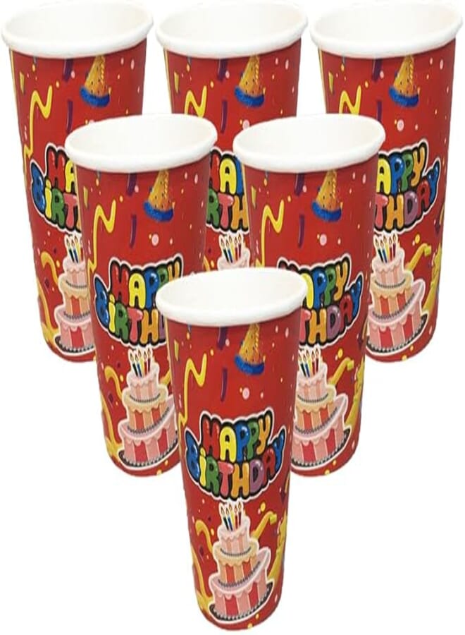 party paper cups (B) 6pcs.