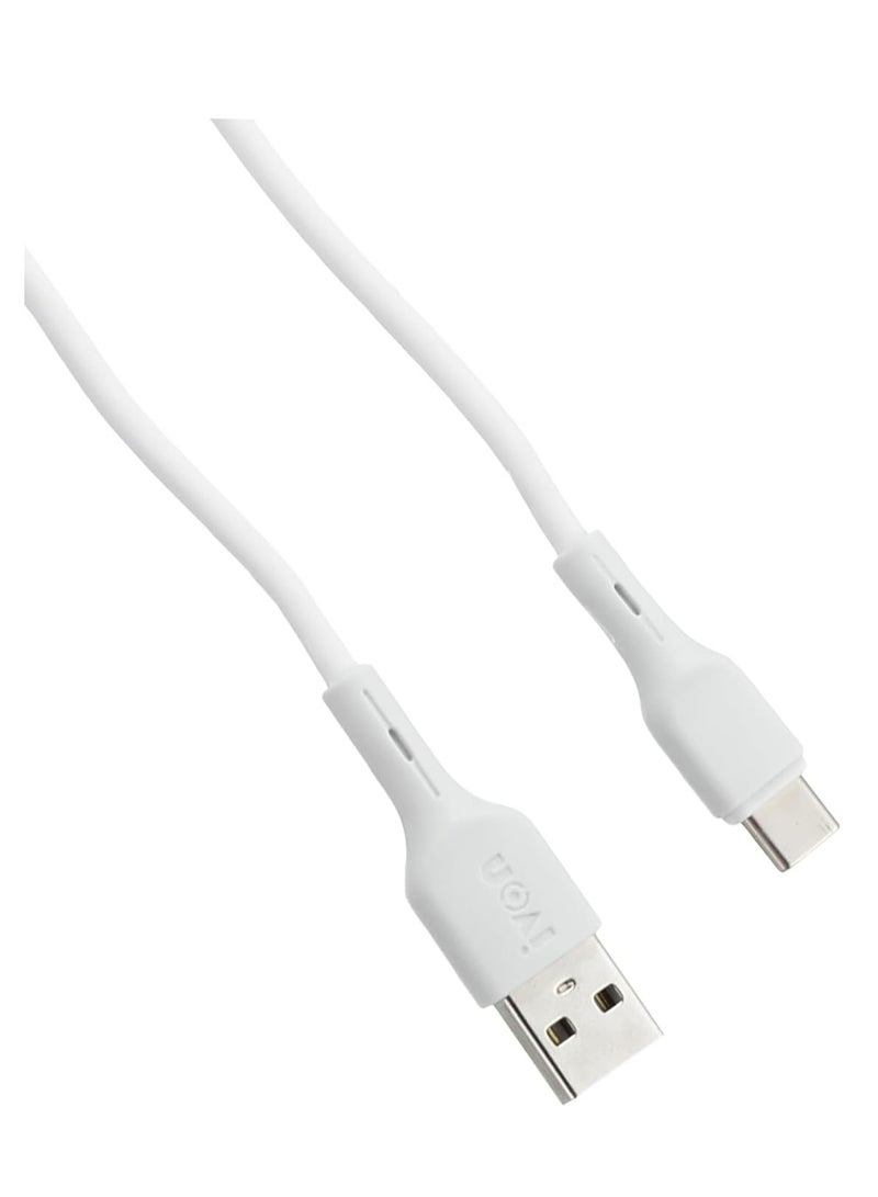 أيفون كابل USB نوع سي للشحن ونقل البيانات لموبايل سامسونج من افون - ابيض - kx2094 - Image 1