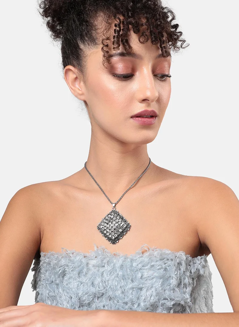 SOHI Whispering Crystal Artificial Pendant Necklace Jewellery