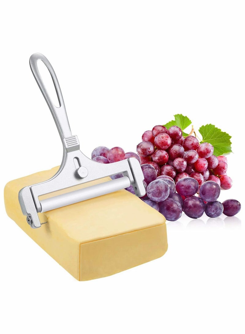 Excefore Cheese Slicer Heavy Duty Adjustable Thickness Stainless Steel Wire Cheese Cutter Angle Adjustable for Soft, Semi Hard Cheeses Kitchen Cooking Tool  - Image 1
